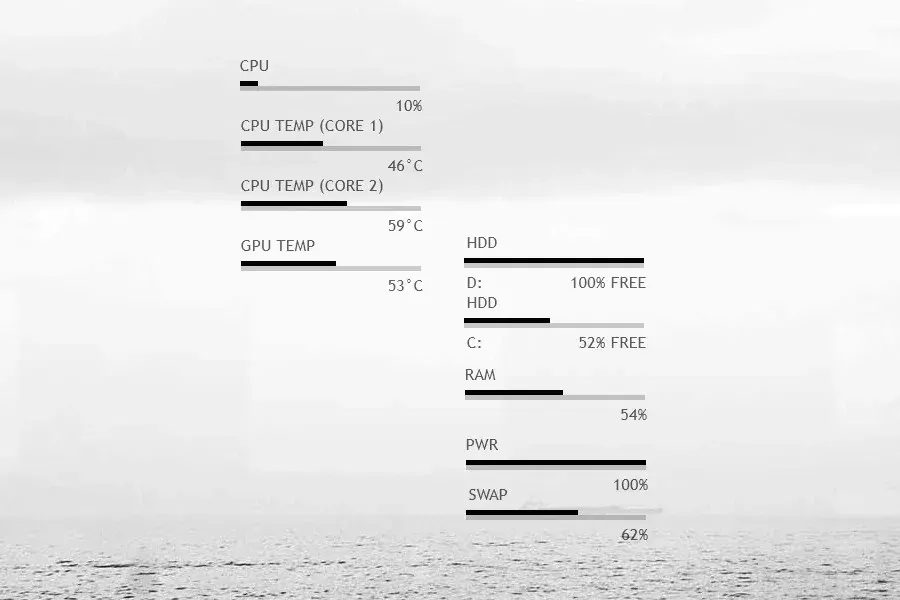 Source preview of Lines 2.0 Rainmeter Skin credited to Rasylver