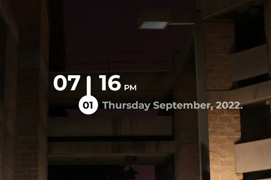 Source preview of Lumiere Digital Clock Rainmeter Skin credited to StarLender