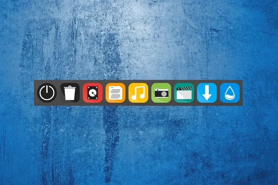 Source preview of Material Taskbar: A solid taskbar-like launcher for folders, applications, websites and desktop functions