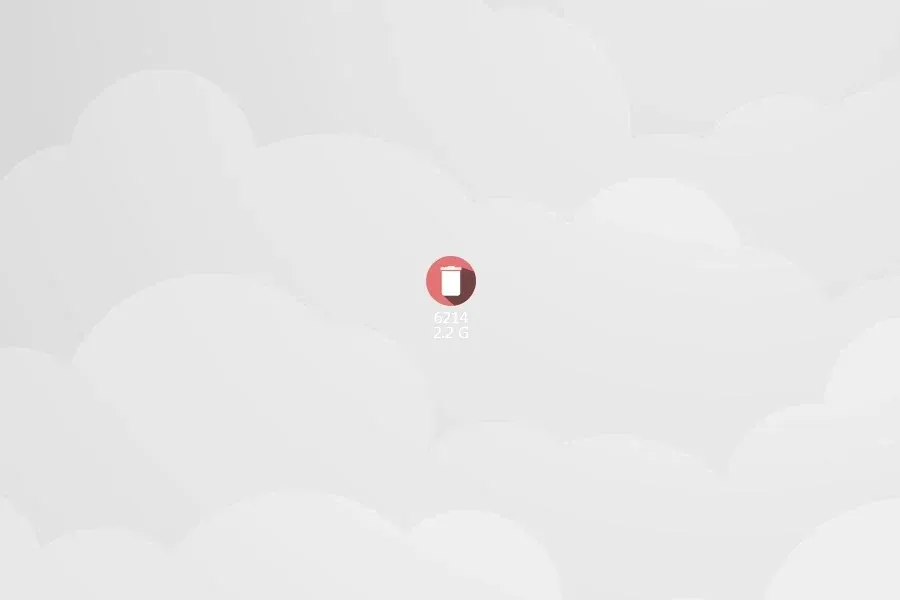 Source preview of Material Trash Bin Rainmeter Skin credited to Raion1337