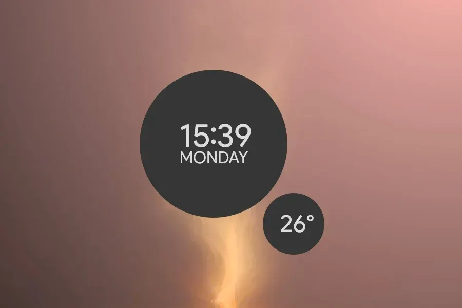 Source preview of Minimal Circles Rainmeter Skin credited to fuckyeahlucas