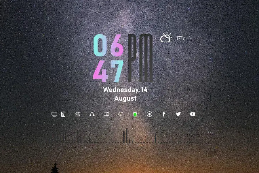 Source preview of Minimalism Rainmeter Skin credited to NovaNexi