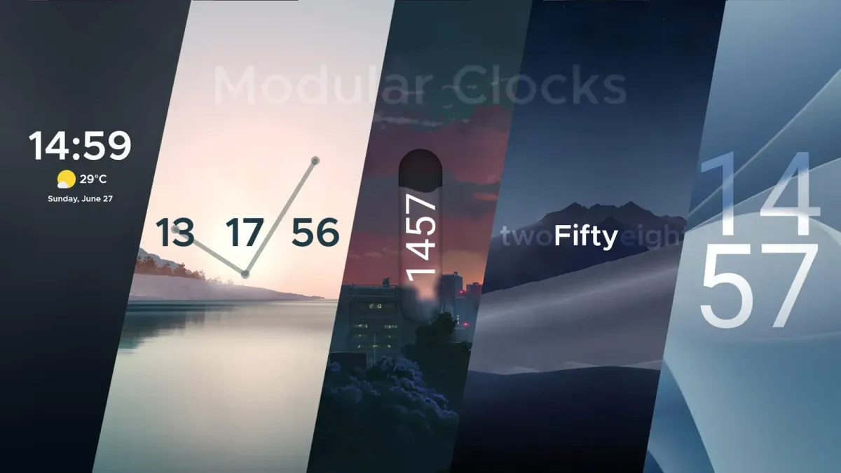 Creator source preview of ModularClocks Rainmeter Skin