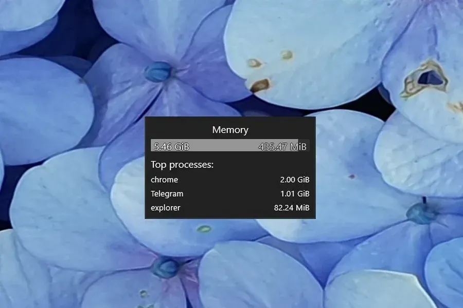Source preview of monochrome: A monochrome widget set centered on time, system statistics and basic desktop information