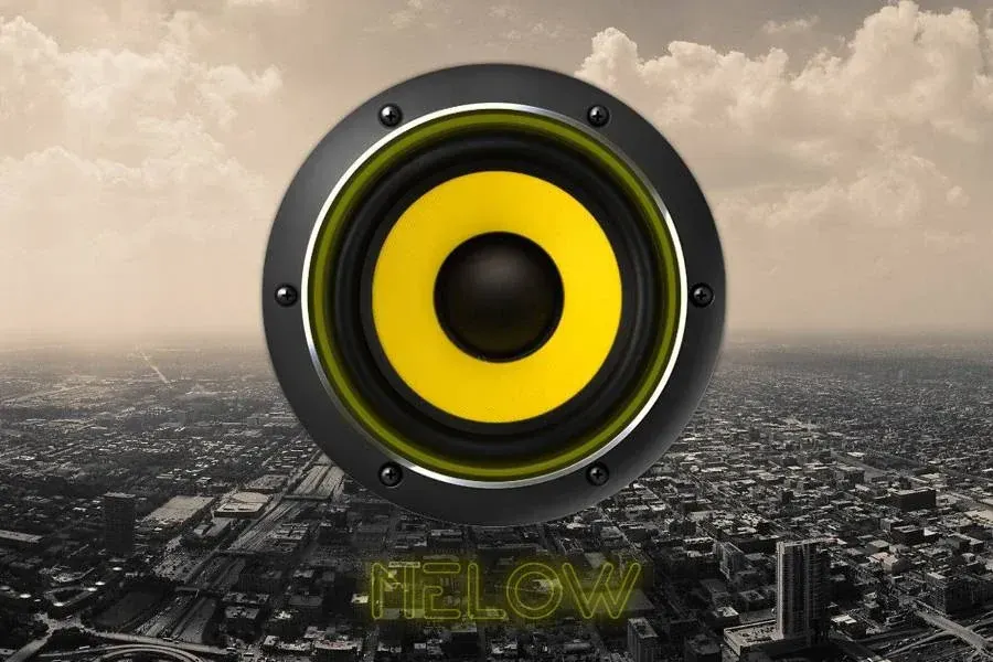 Source preview of Nelow: A neon woofer-style visualizer with source-listed size and color settings