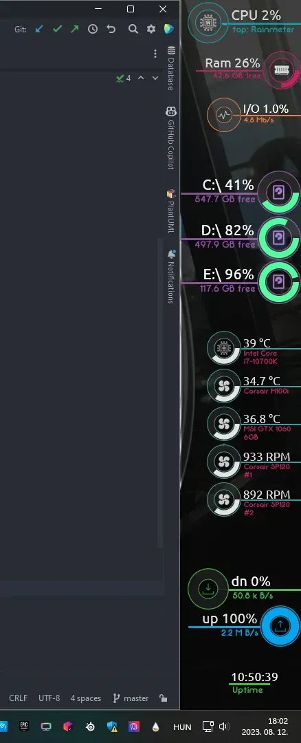 Creator source preview of NeoGauge Rainmeter Skin