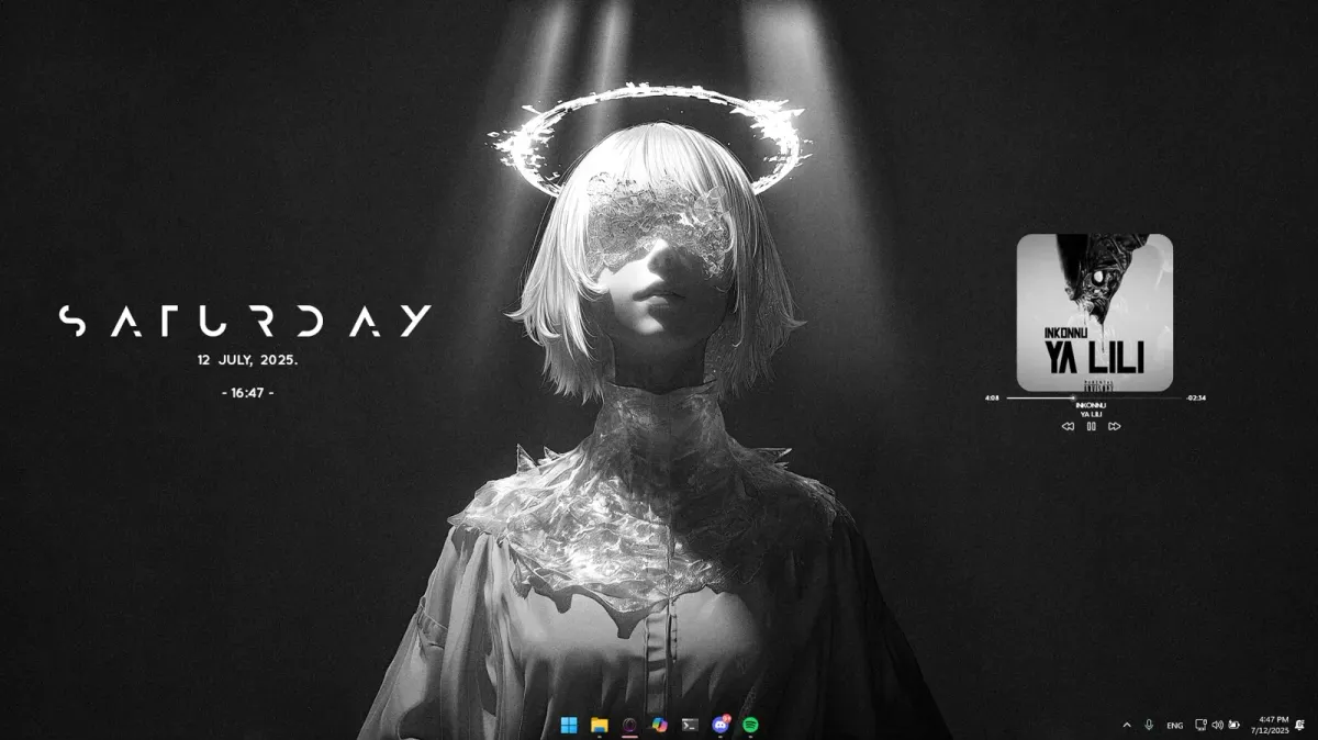 Creator source preview of Now Playing Circle for MOND Rainmeter Skin