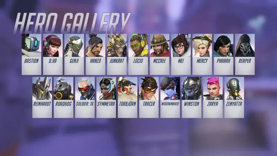 Source preview of Overwatch Menu Rainmeter Skin credited to Akmos37