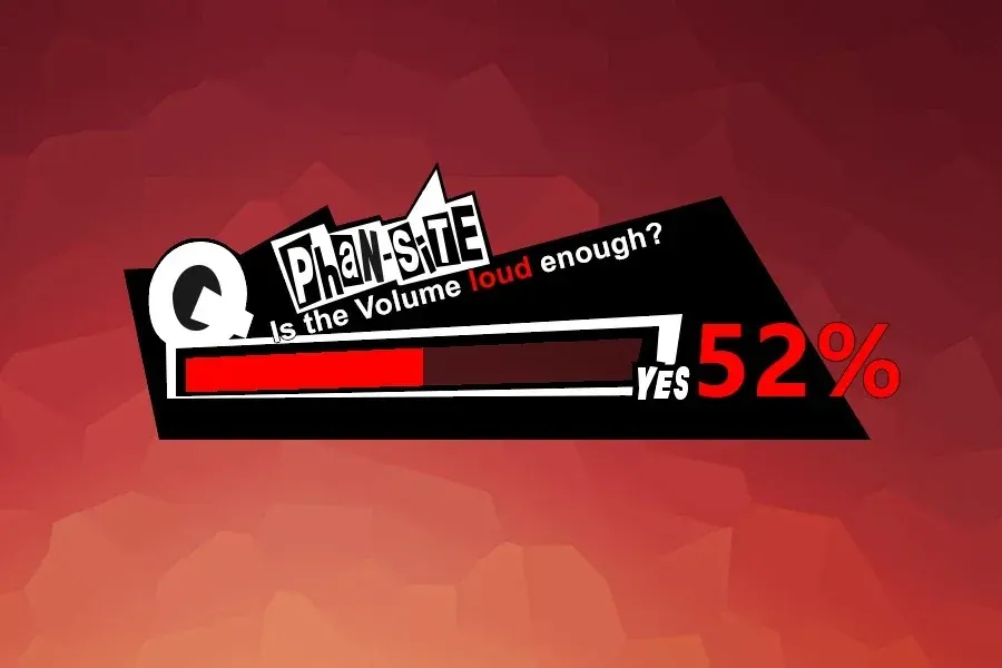 Source preview of Persona5 Phansite Volume Rainmeter Skin credited to LazyCoffee01