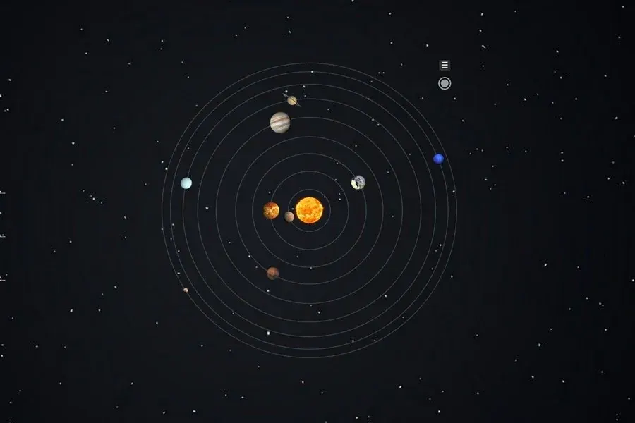 Source preview of Planets Rainmeter Skin credited to marsen333