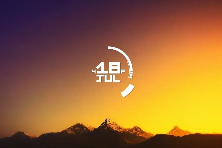 Source preview of PolarPrecise Rainmeter Skin credited to killall-q