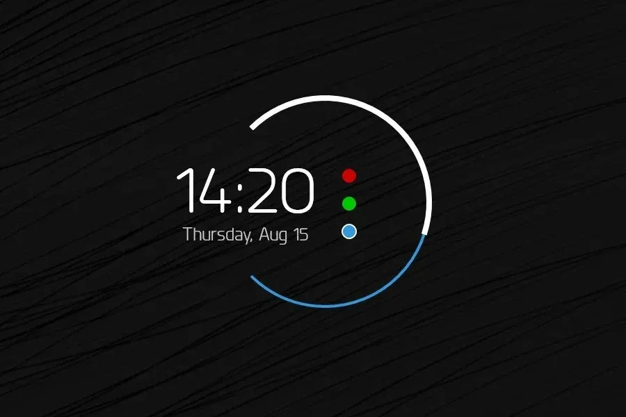 Source preview of PowerClock Rainmeter Skin credited to ninjaki8