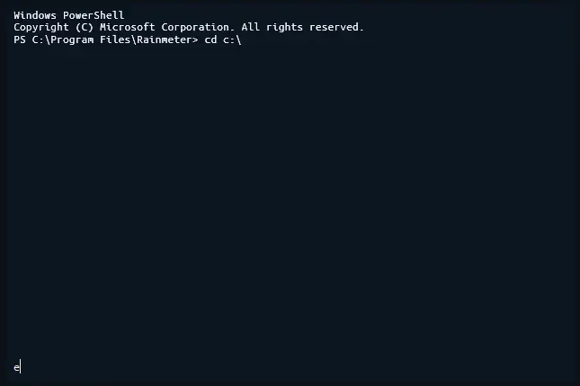 Creator source preview of PowerShell Rainmeter