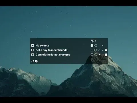 Creator source preview of Rainmeter To-Do Skin