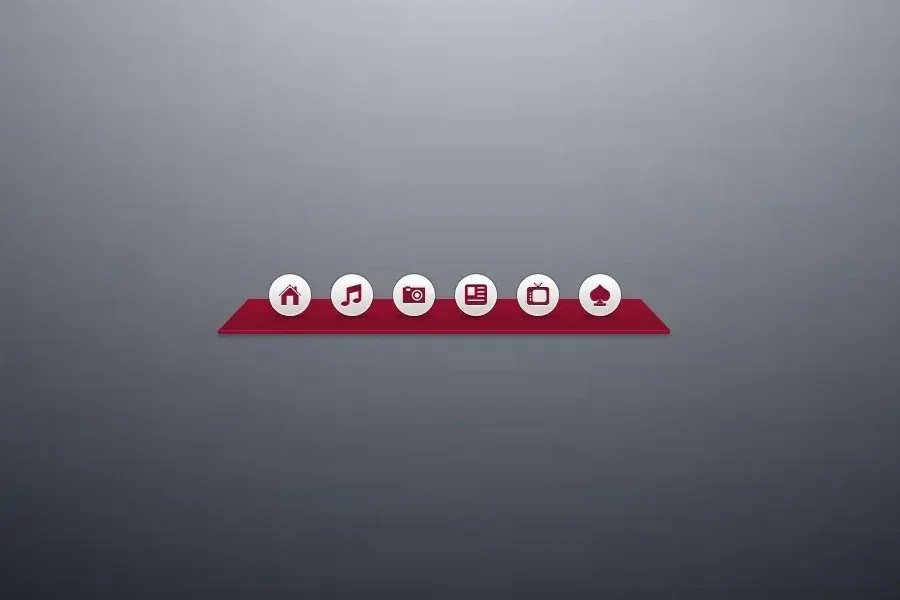 Source preview of Red Dock: A red shortcut dock intended for programs, games and folders rather than a full monitoring suite