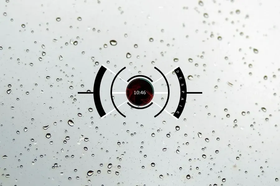 Source preview of RKS Despair Rainmeter Skin credited to RKsaikia