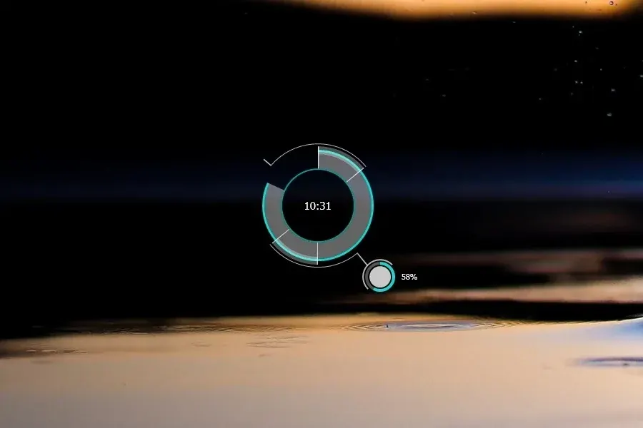 Source preview of RKS Futuro Rainmeter Skin credited to RKsaikia