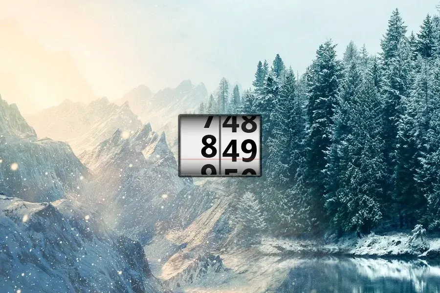 Source preview of Scroll Time: A plate-like time display with figures scrolling upward as time advances