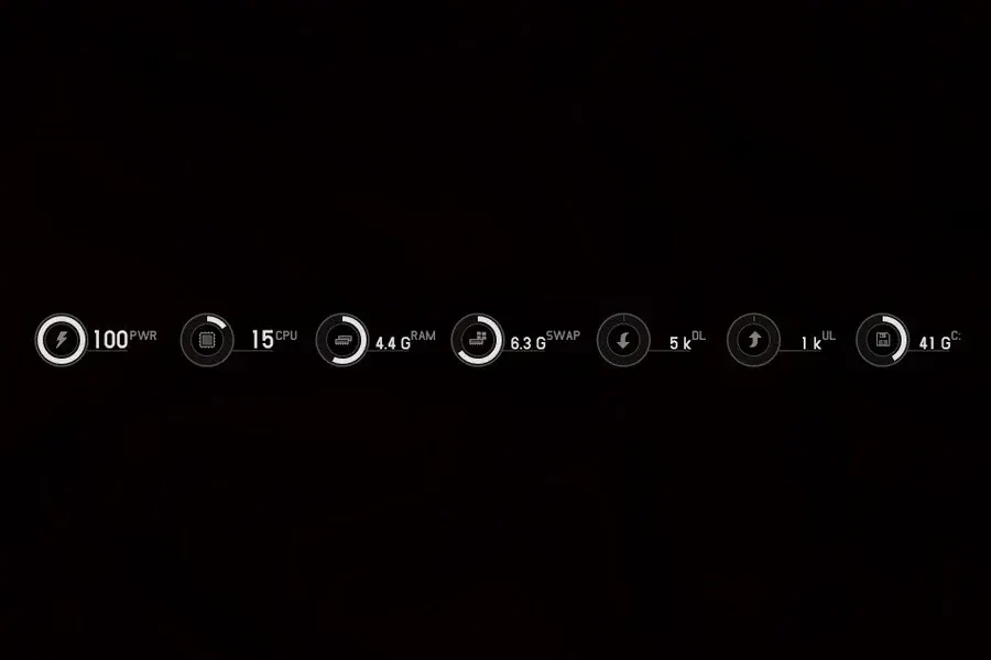 Source preview of SimplyRound Rainmeter Skin credited to gronostajo