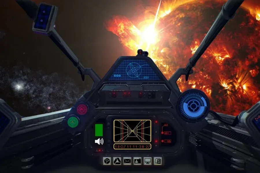 Source preview of Into Space Rainmeter Skin credited to GioBonvi