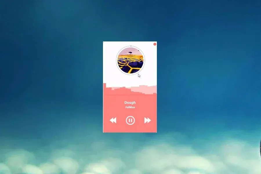 Source preview of Spotify Player: A Spotify-oriented control skin with panel-like and horizontal-bar layouts, plus play/pause and previous/next actions