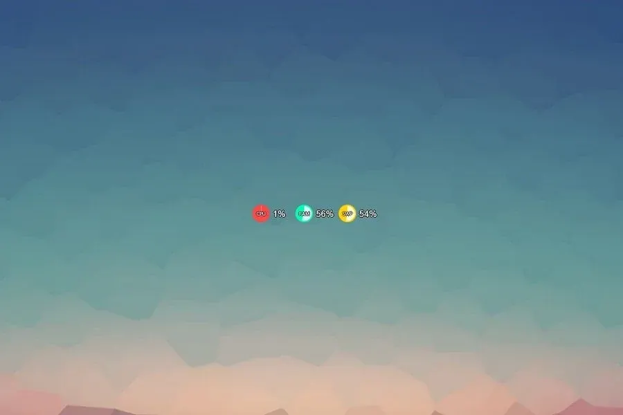 Source preview of System Usage Radial Rainmeter Skin credited to JpotatoTL2D