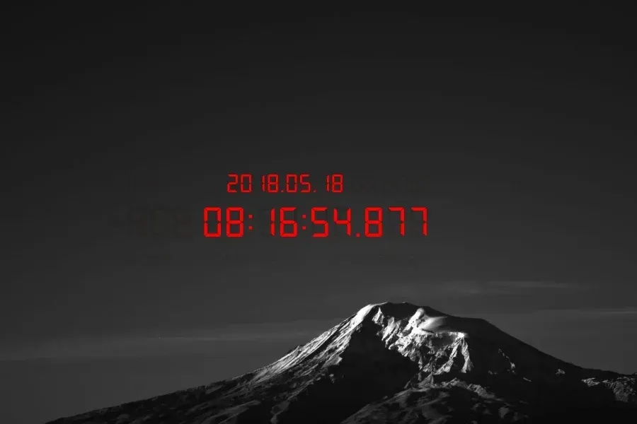 Source preview of T-Minus Rainmeter Skin credited to killall-q