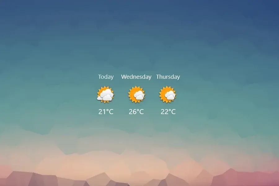 Source preview of Tick Weather V2 Rainmeter Skin credited to allendurakovic