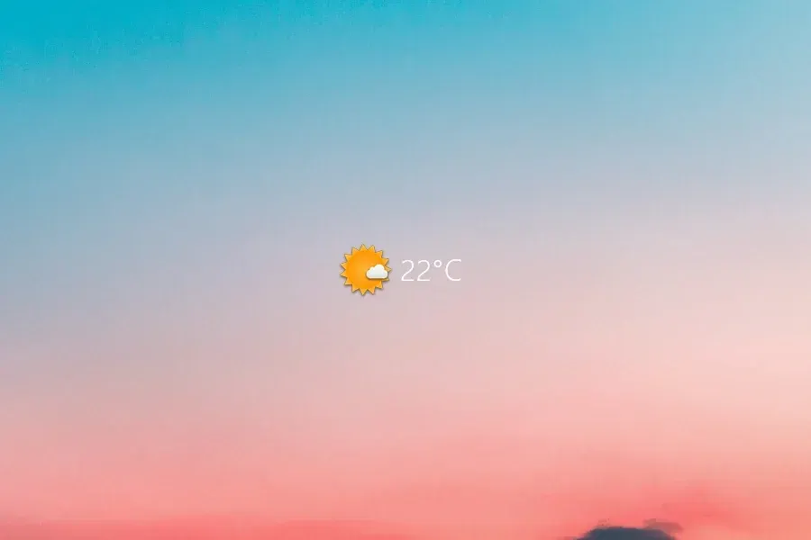 Source preview of Tick Weather Rainmeter Skin credited to allendurakovic
