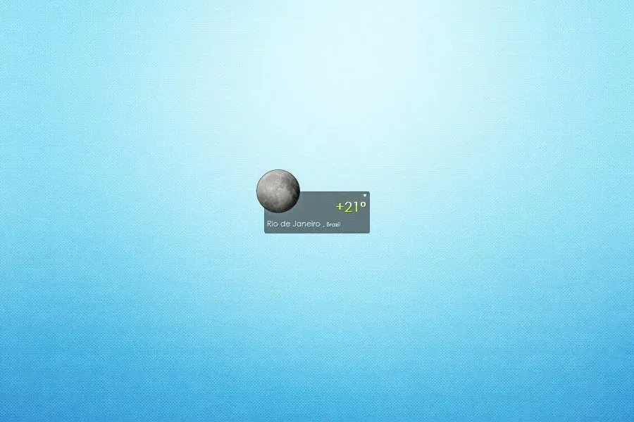 Source preview of Tiny Weather Rainmeter Skin credited to xxenium