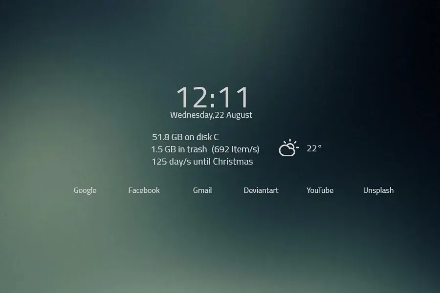 Source preview of Titillium Rainmeter Skin credited to HipHopium