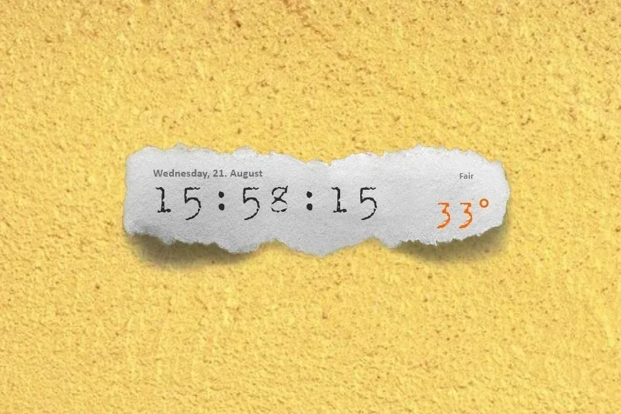 Source preview of Typewriter Rainmeter Skin credited to DejanB