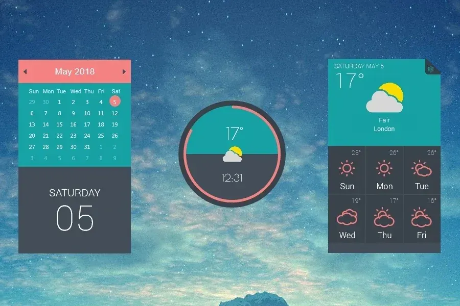 Source preview of UI-Plano Rainmeter Theme credited to bardwel