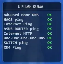 Creator source preview of Uptime Kuma Widget for Rainmeter
