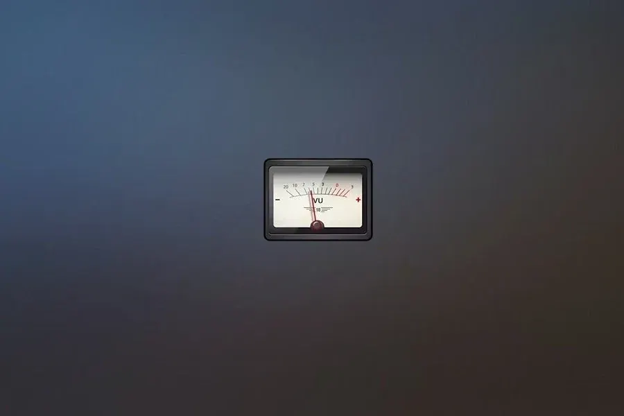 Source preview of VU Meter Rainmeter Skin credited to adni18
