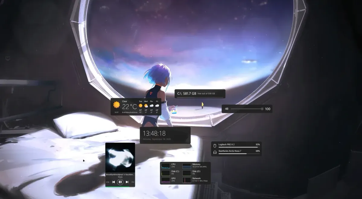 Creator source preview of Win11 Widgets