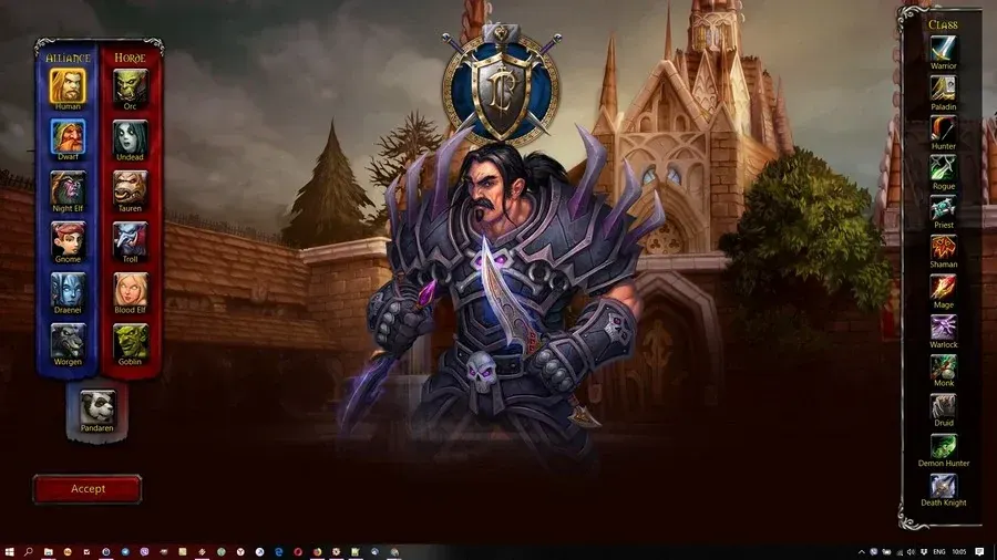 Source preview of World of Warcraft Rainmeter Skin credited to Akmos37