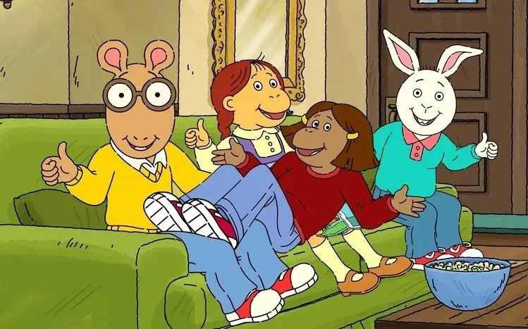 Arthur imagery featuring his familiar yellow sweater, glasses, and pet Pal.