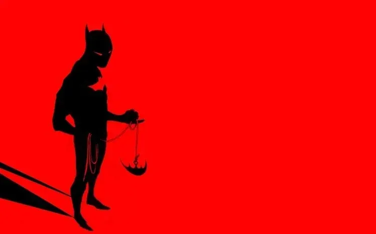 Batman artwork wallpapers with a red-centered color treatment.