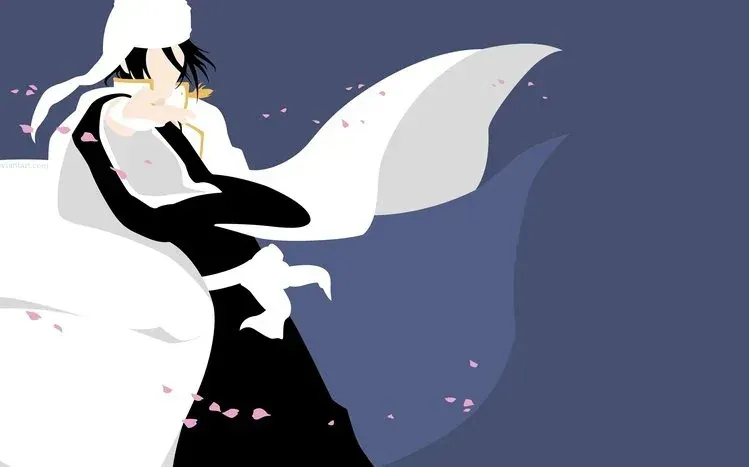 Minimalist Bleach wallpapers featuring simplified characters and symbols from the anime.