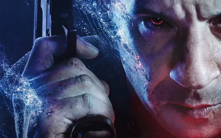 Bloodshot movie wallpapers centered on the nanotechnology-enhanced soldier Ray Garrison.
