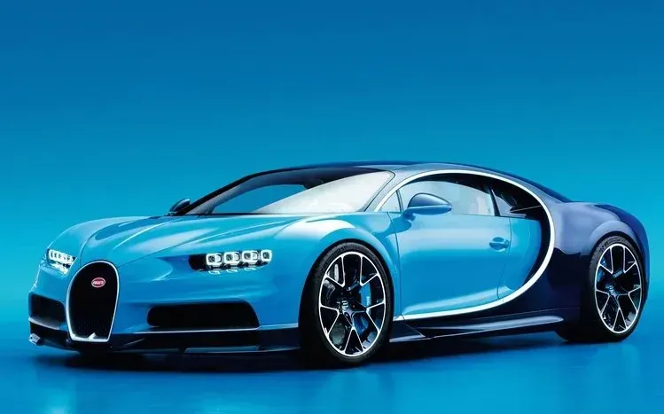 Bugatti Chiron sports-car wallpapers with a matte black emphasis.