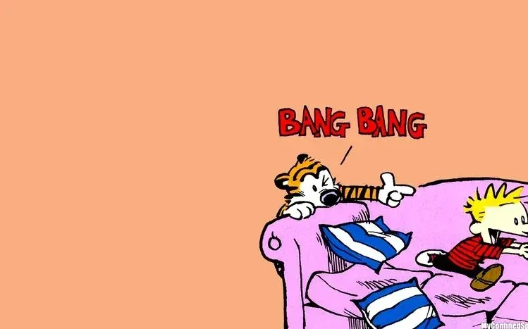 Calvin and Hobbes comic wallpapers centered on the familiar pair.
