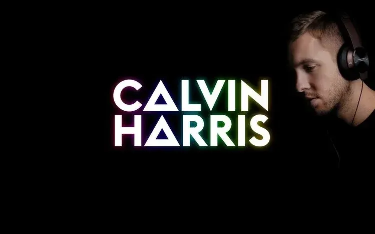 Calvin Harris in varied poses and settings, including at DJ decks.