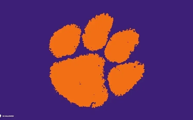 Clemson football-themed wallpapers featuring orange and white.
