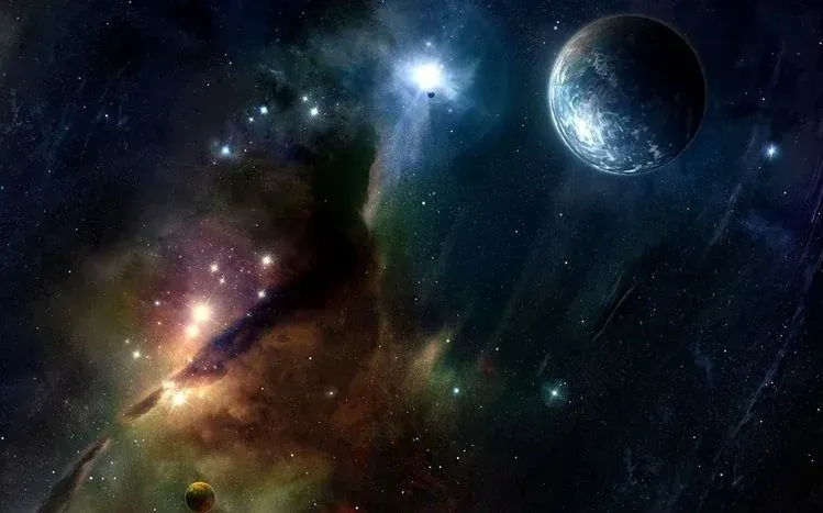 Outer-space wallpapers with varied colors and a night-sky focus.