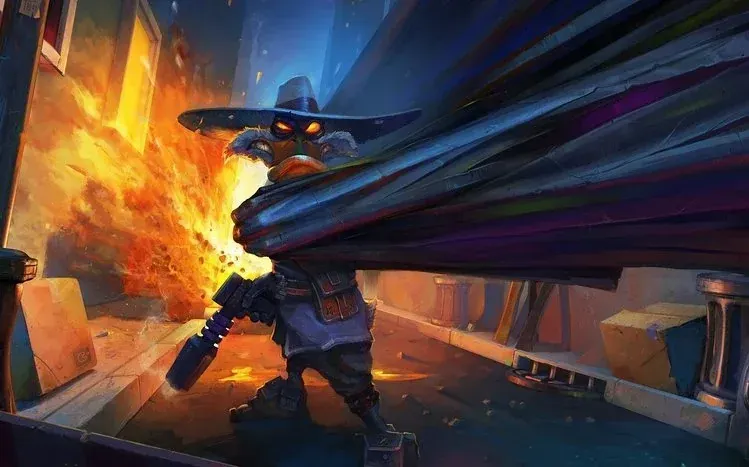 Vividly colored wallpapers featuring the animated character Darkwing Duck.