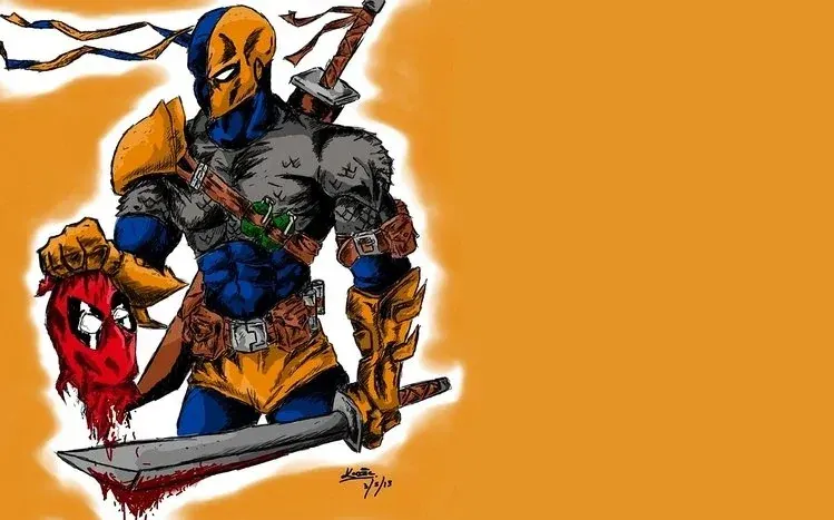 Deathstroke wallpaper collection described as featuring gory imagery.