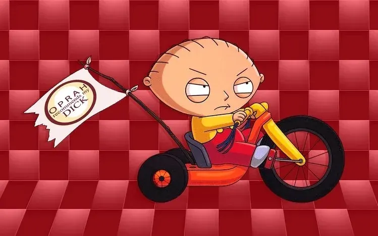 The Griffin family from Family Guy gathered in front of the television.