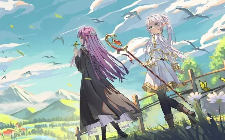 Quiet scenes and emotional moments from Frieren: Beyond Journey's End.